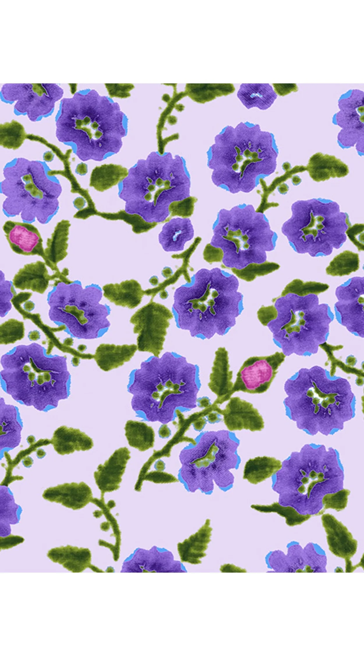 Florance Dress #2 Crew Neck Sleeveless Long Length Cotton Stretch (Azalea Flower Small)