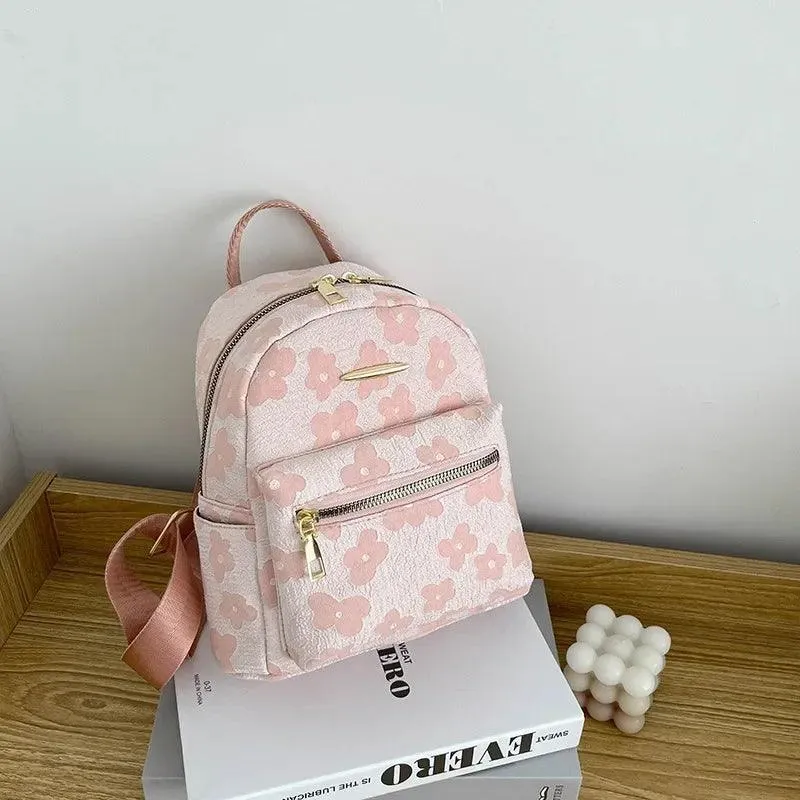 Flower Print Mini Backpack for Women
