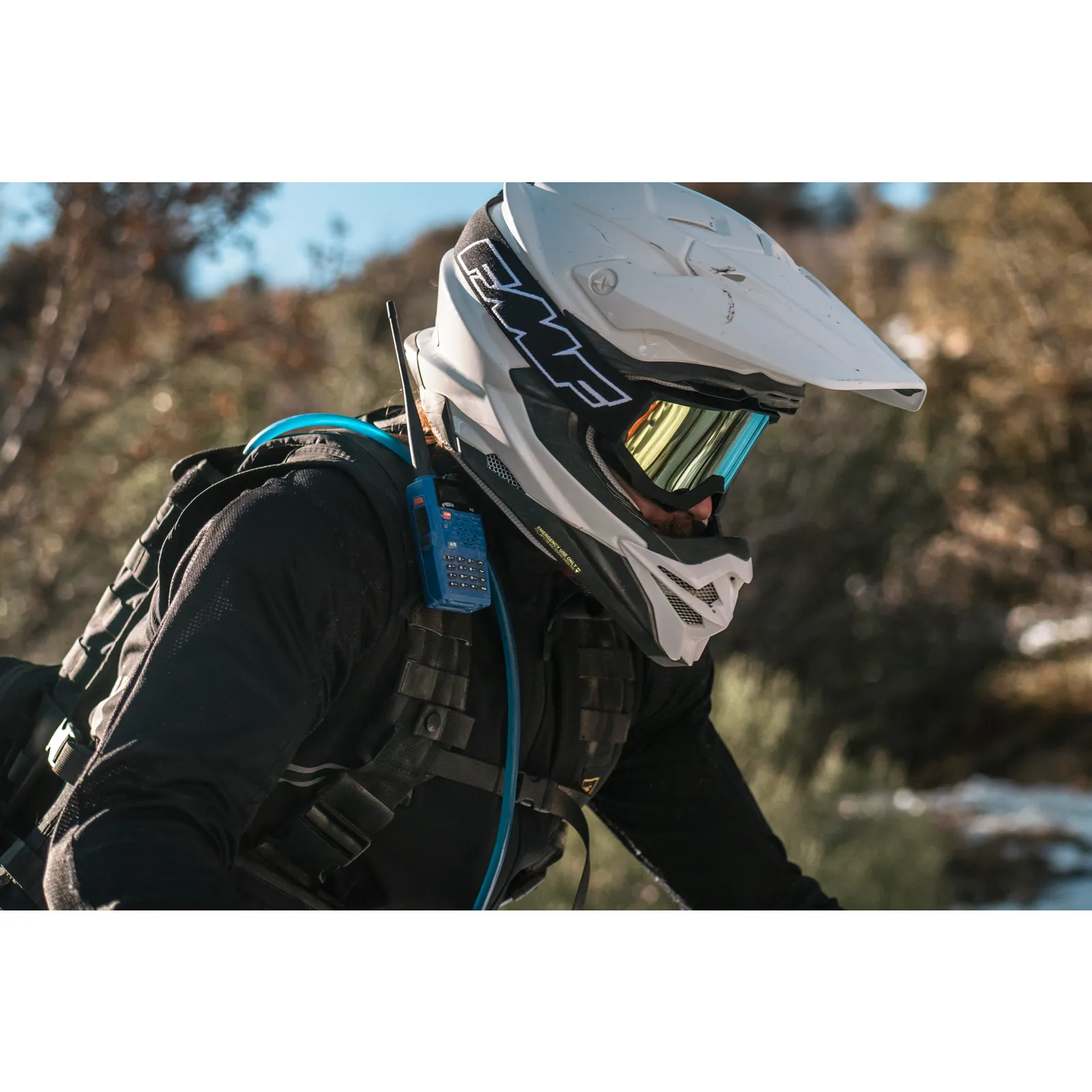 FMF VISION PowerBomb Goggles - Rocket - Black - Silver Mirror F-50200-252-01