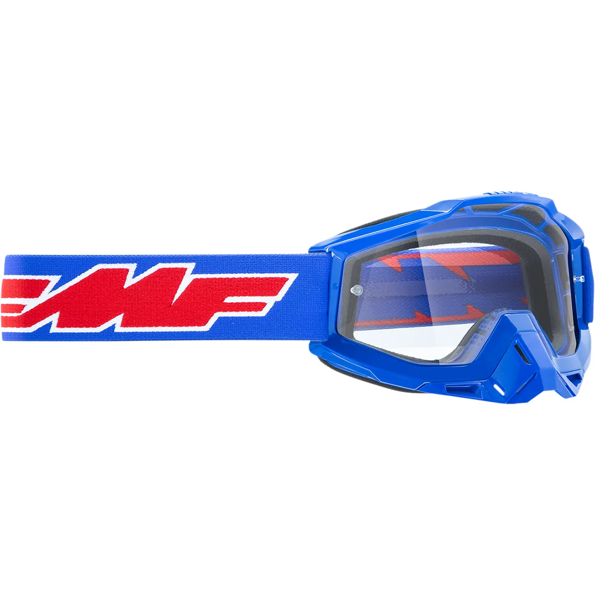 FMF VISION PowerBomb OTG Goggles - Rocket - Blue - Clear F-50204-101-02