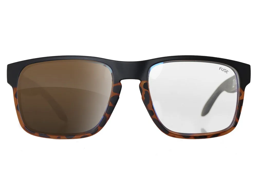 Fuse Prescription Egmont XL Sunglasses | Black Tortoise Fade