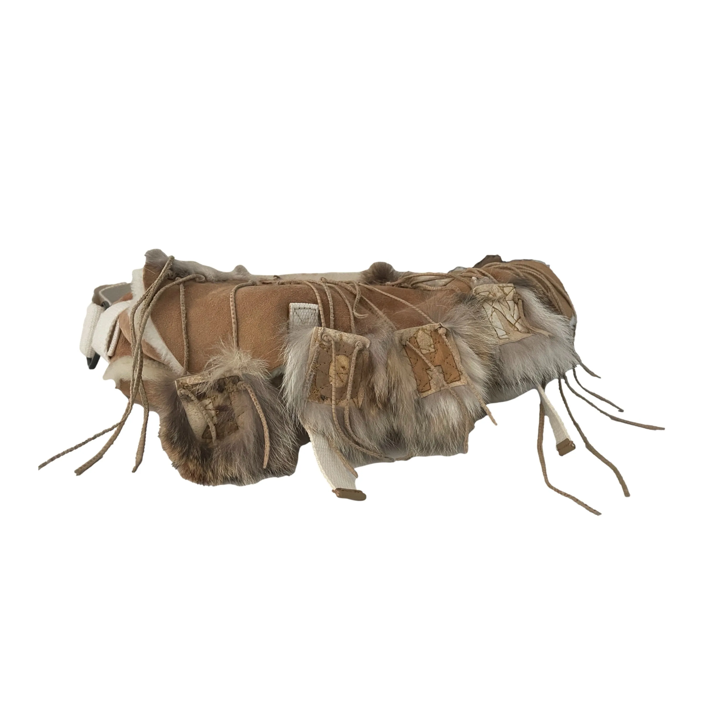Galliano Tan Shearling Bag