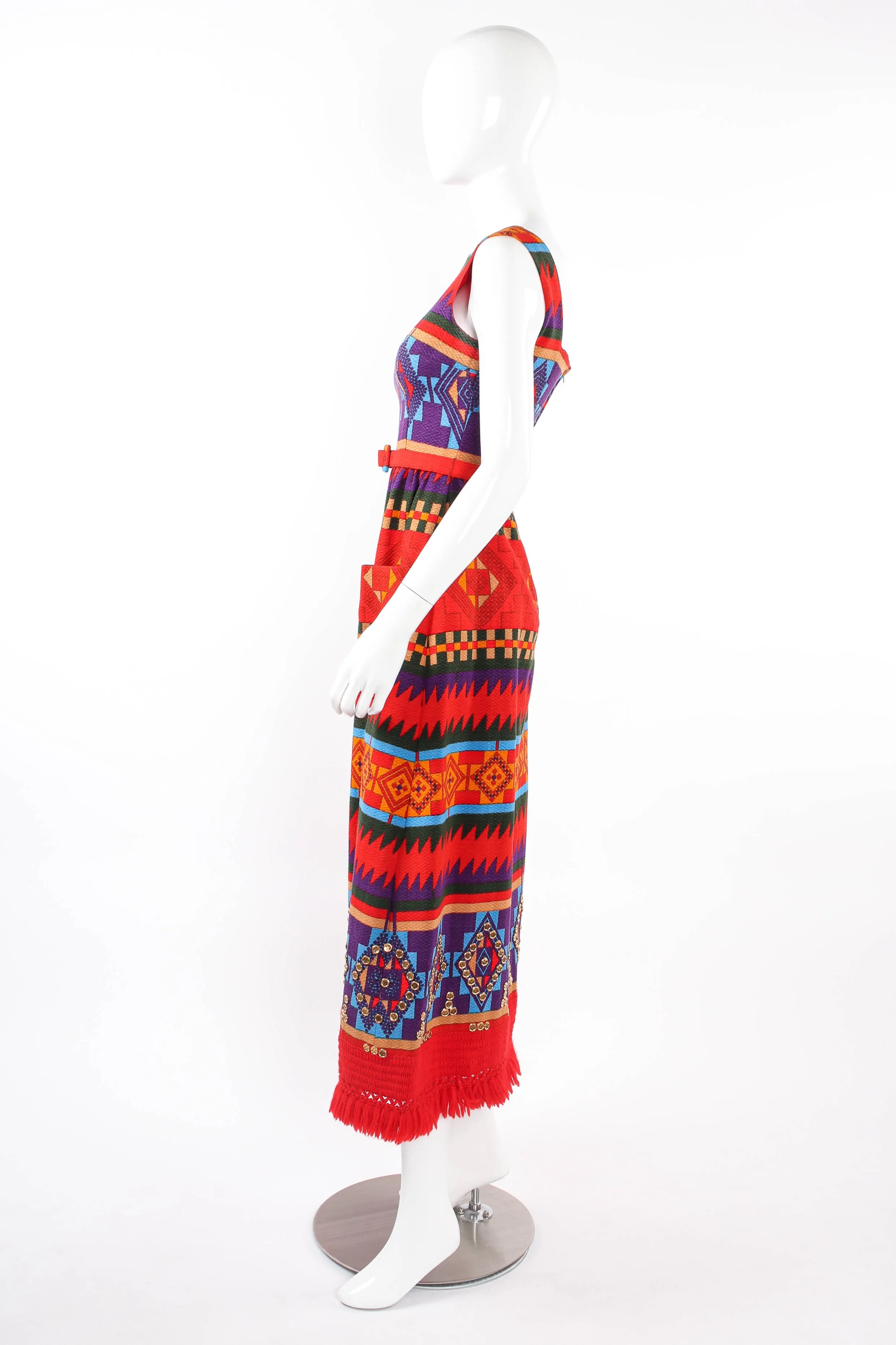 Geo Ikat Print Dress