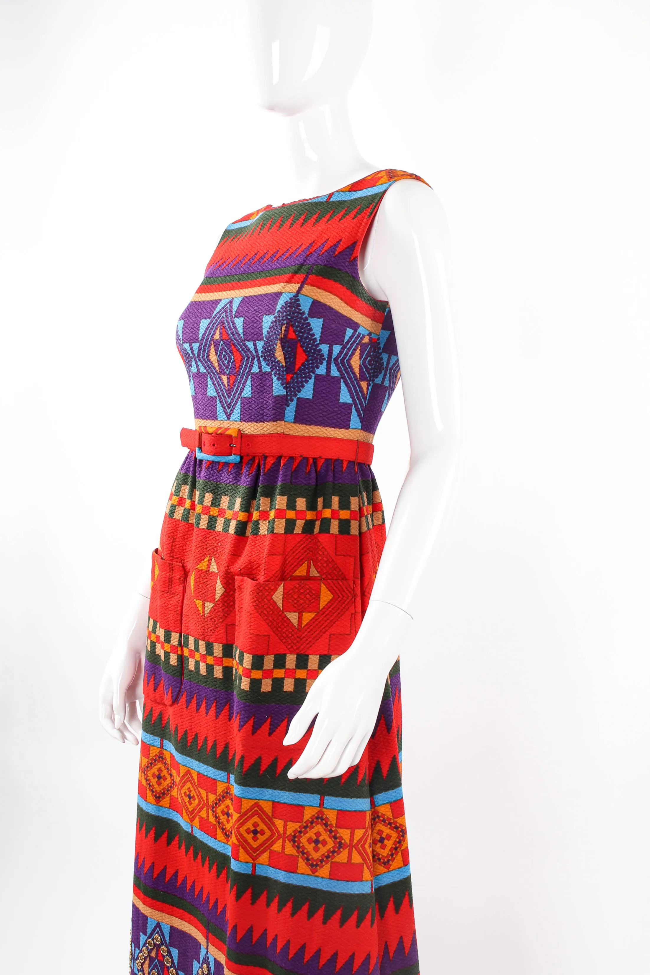 Geo Ikat Print Dress
