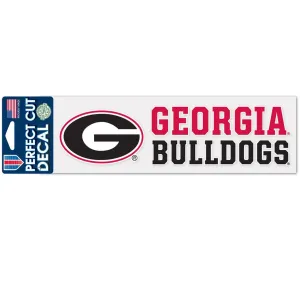 Georgia Bulldogs Decal 3x10 Perfect Cut Wordmark Color