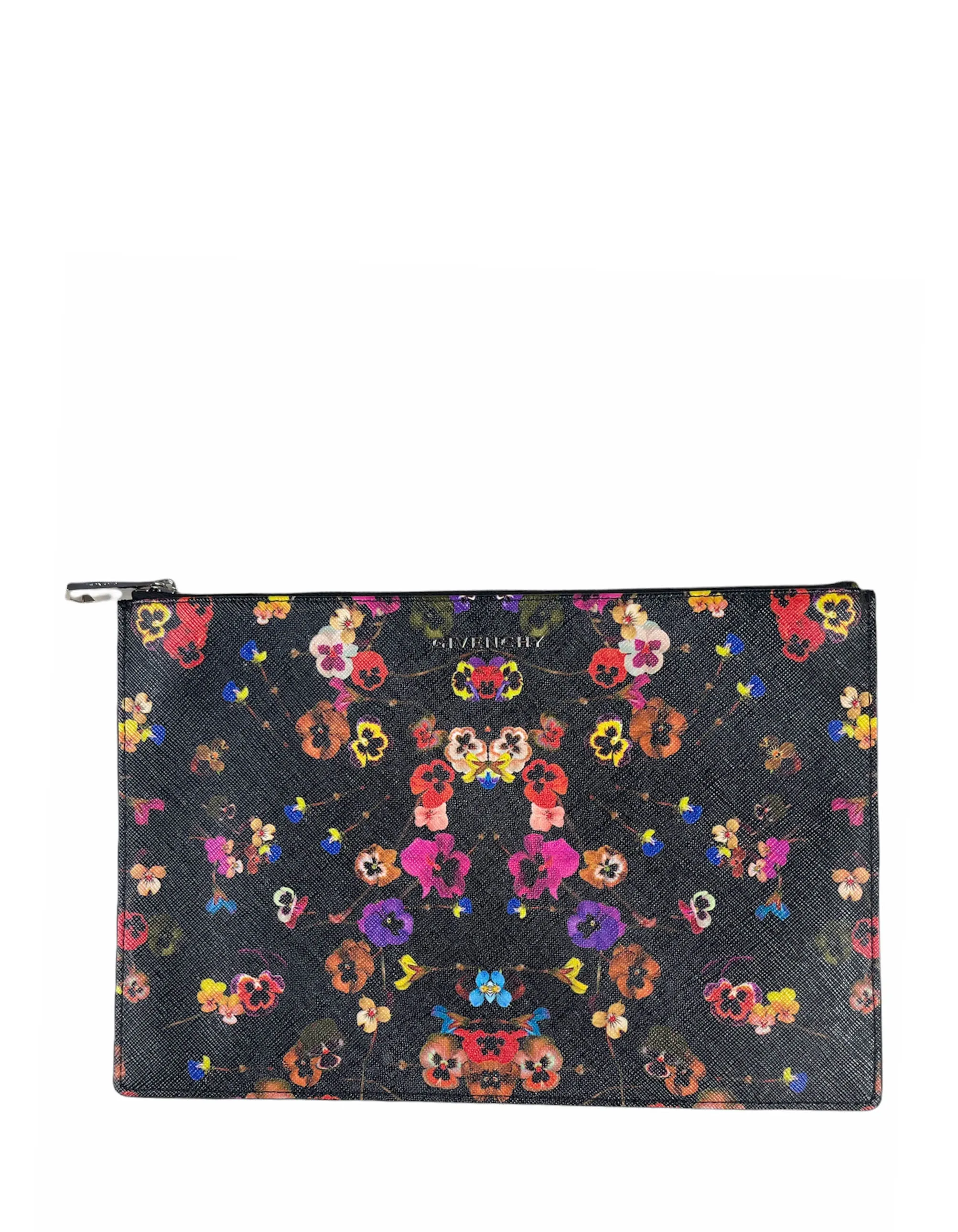 Givenchy Floral Print Night Pansy Large Pouch Bag