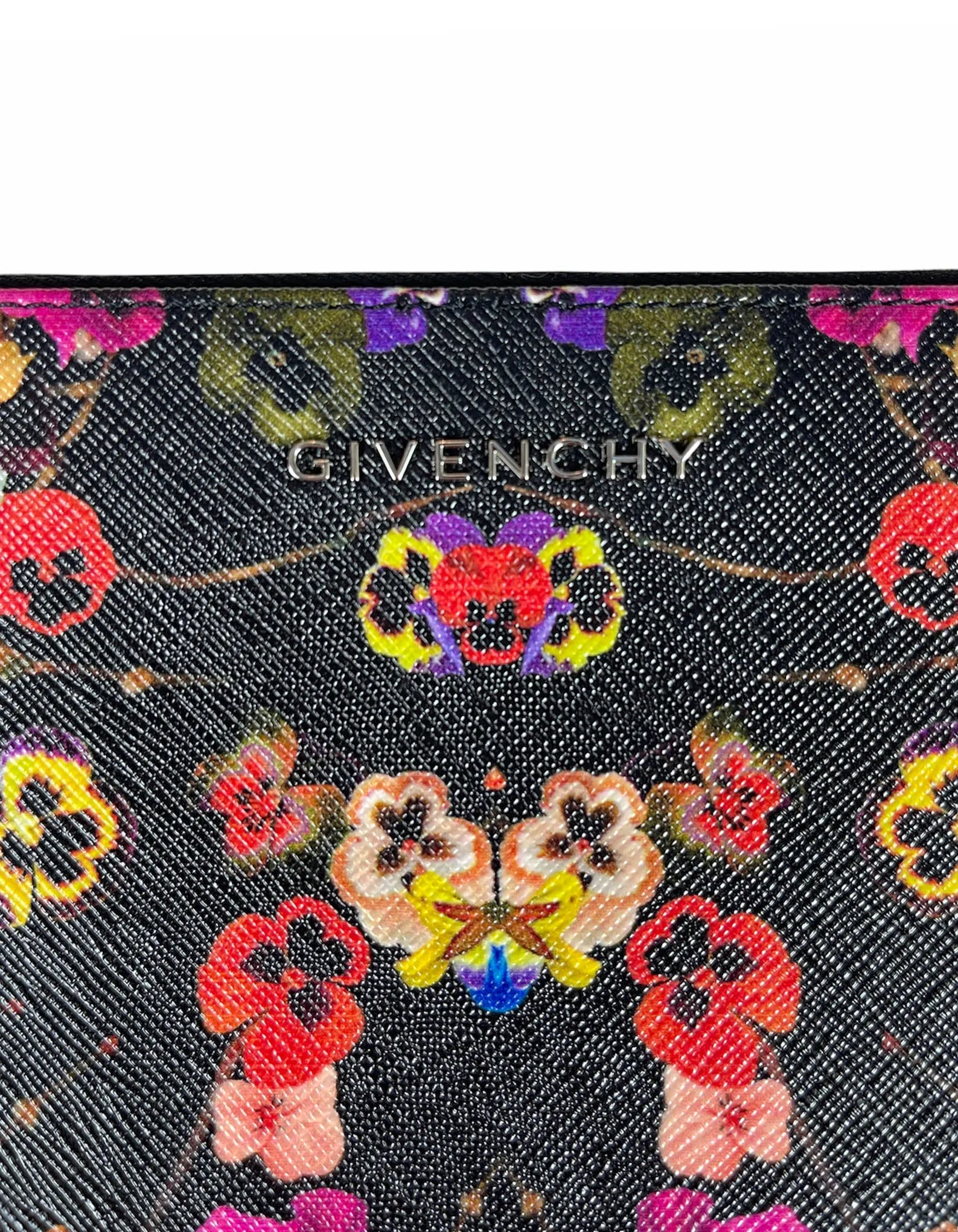 Givenchy Floral Print Night Pansy Large Pouch Bag