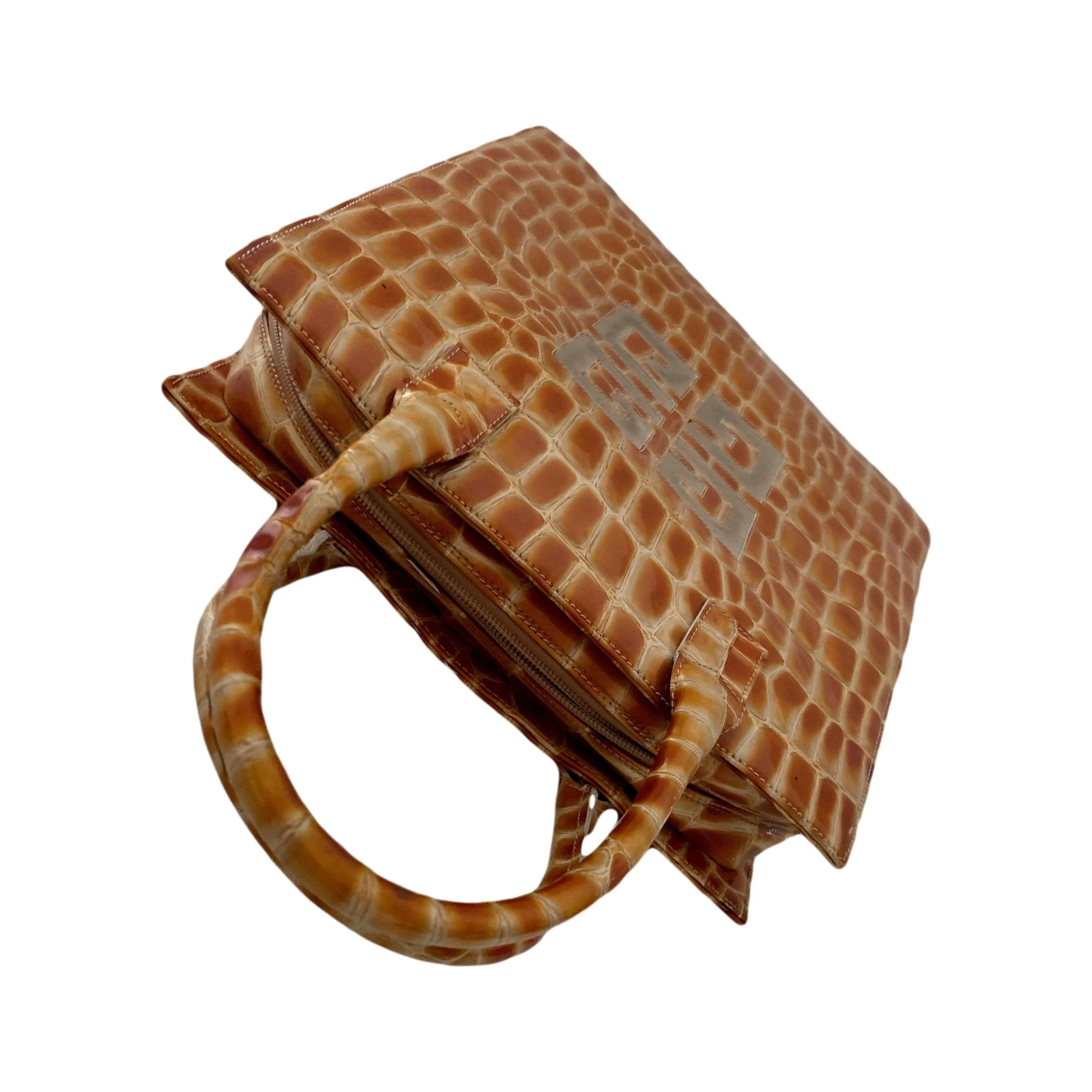 Givenchy Yellow Croc Embossed Tote