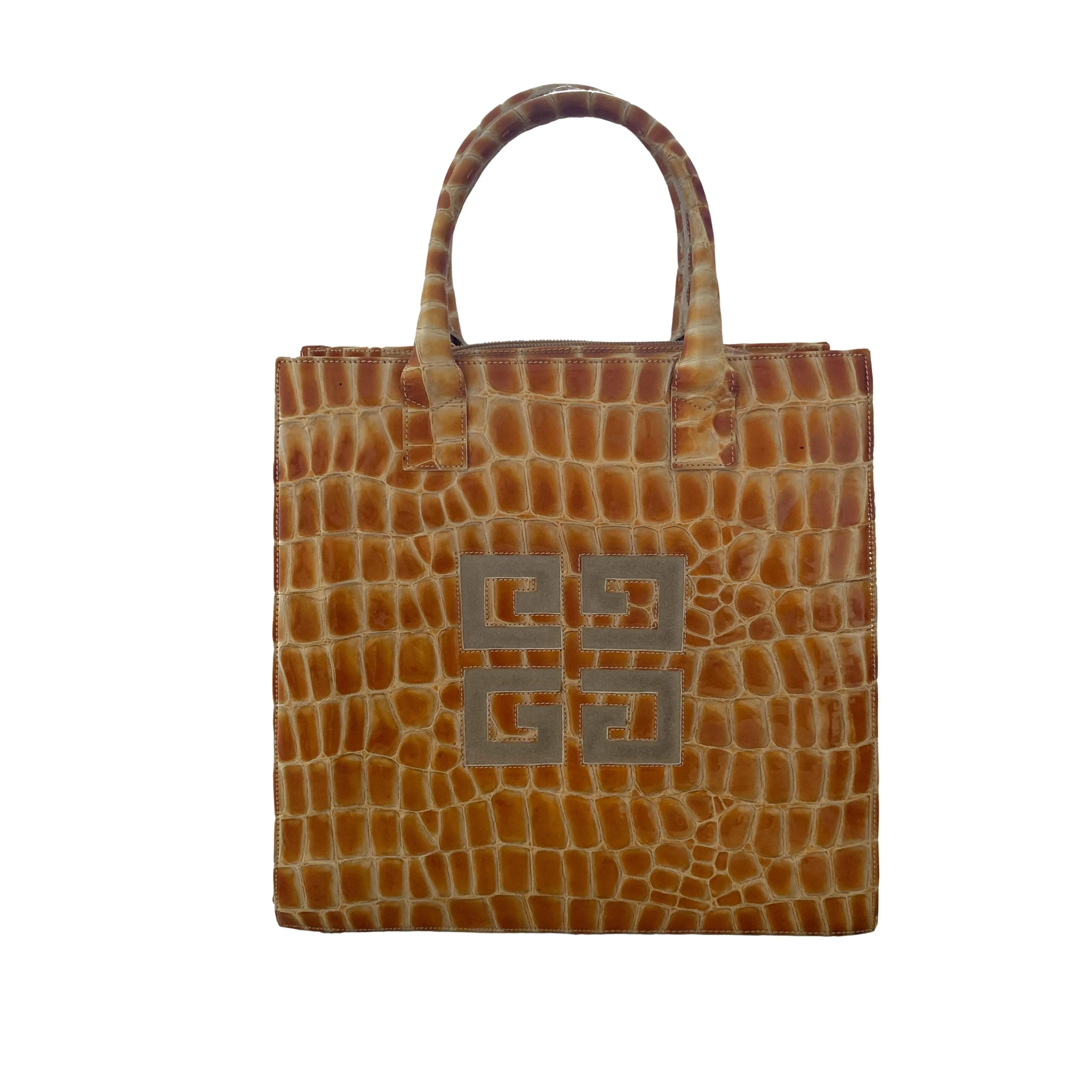 Givenchy Yellow Croc Embossed Tote
