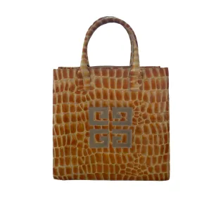 Givenchy Yellow Croc Embossed Tote