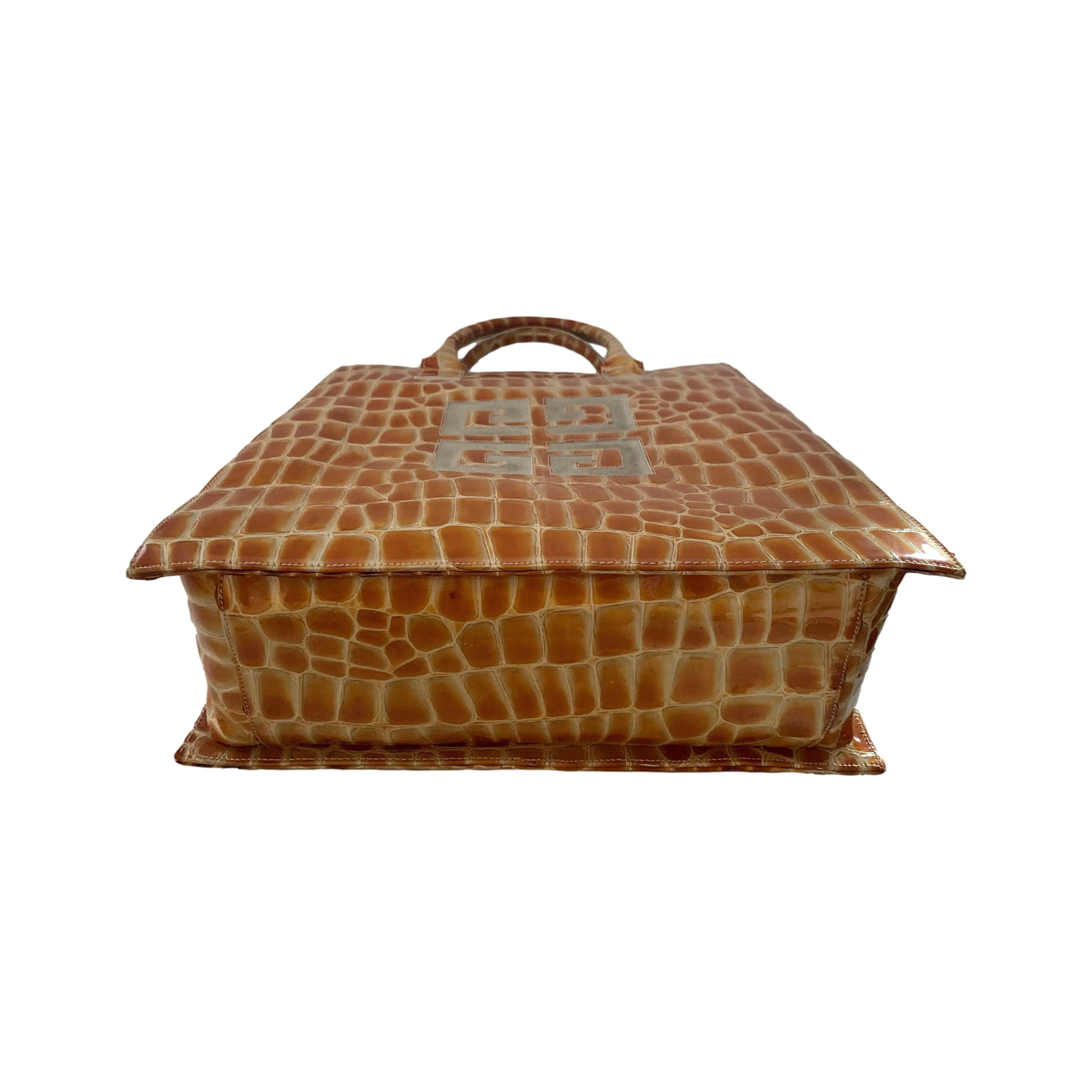 Givenchy Yellow Croc Embossed Tote