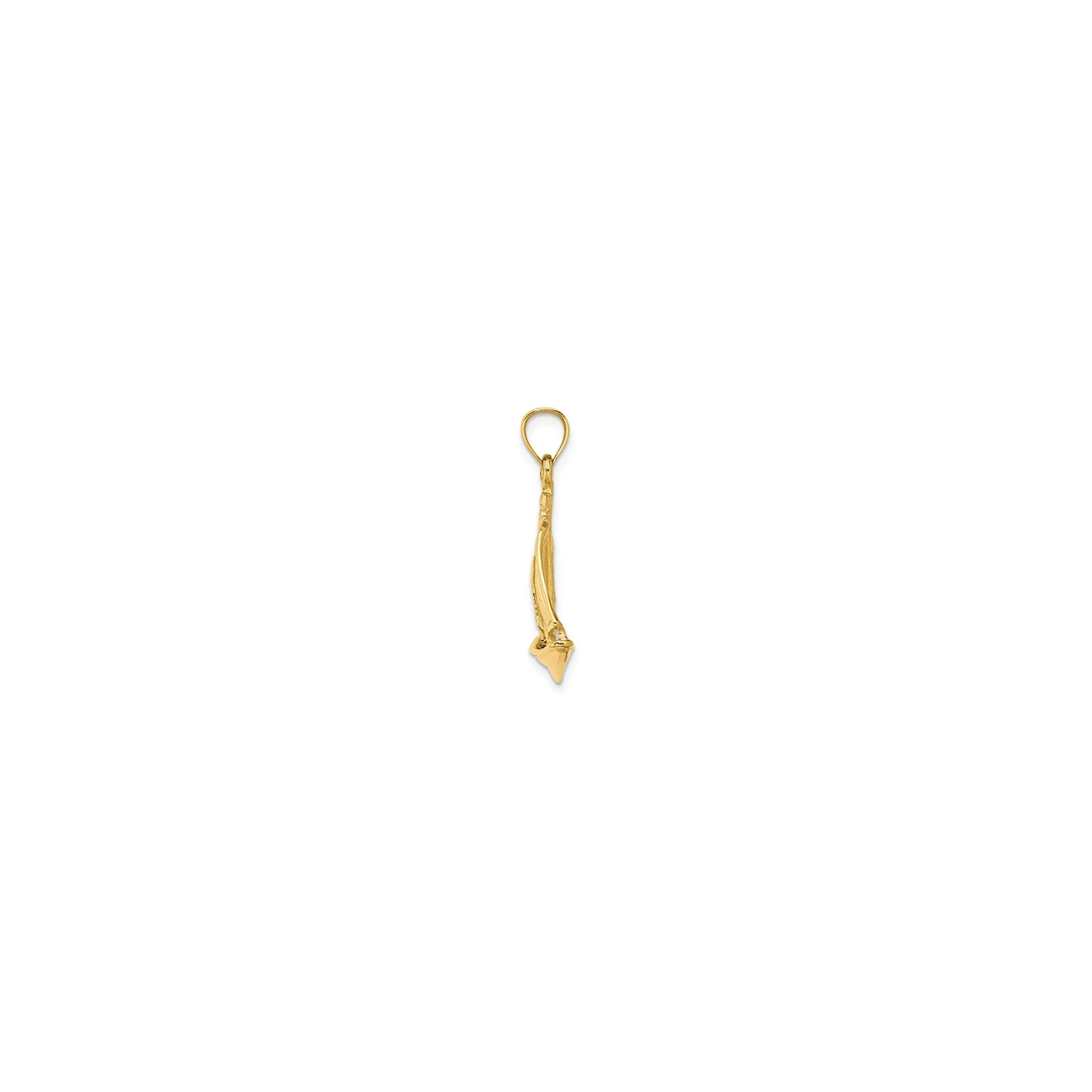 Glossy Sailboat Pendant (14K)