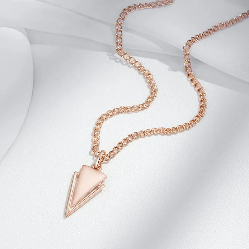 Glossy Triangle Pendant Necklace