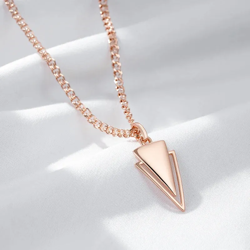 Glossy Triangle Pendant Necklace