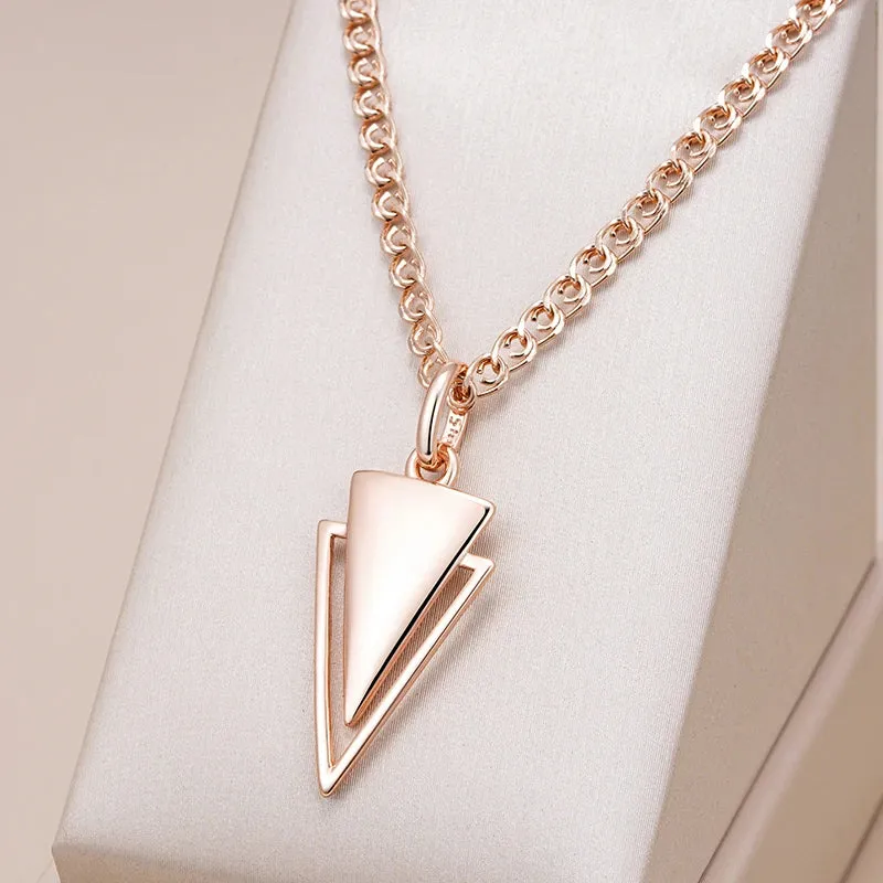 Glossy Triangle Pendant Necklace