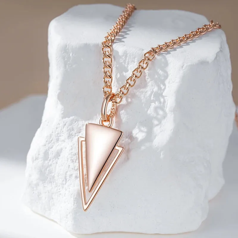 Glossy Triangle Pendant Necklace