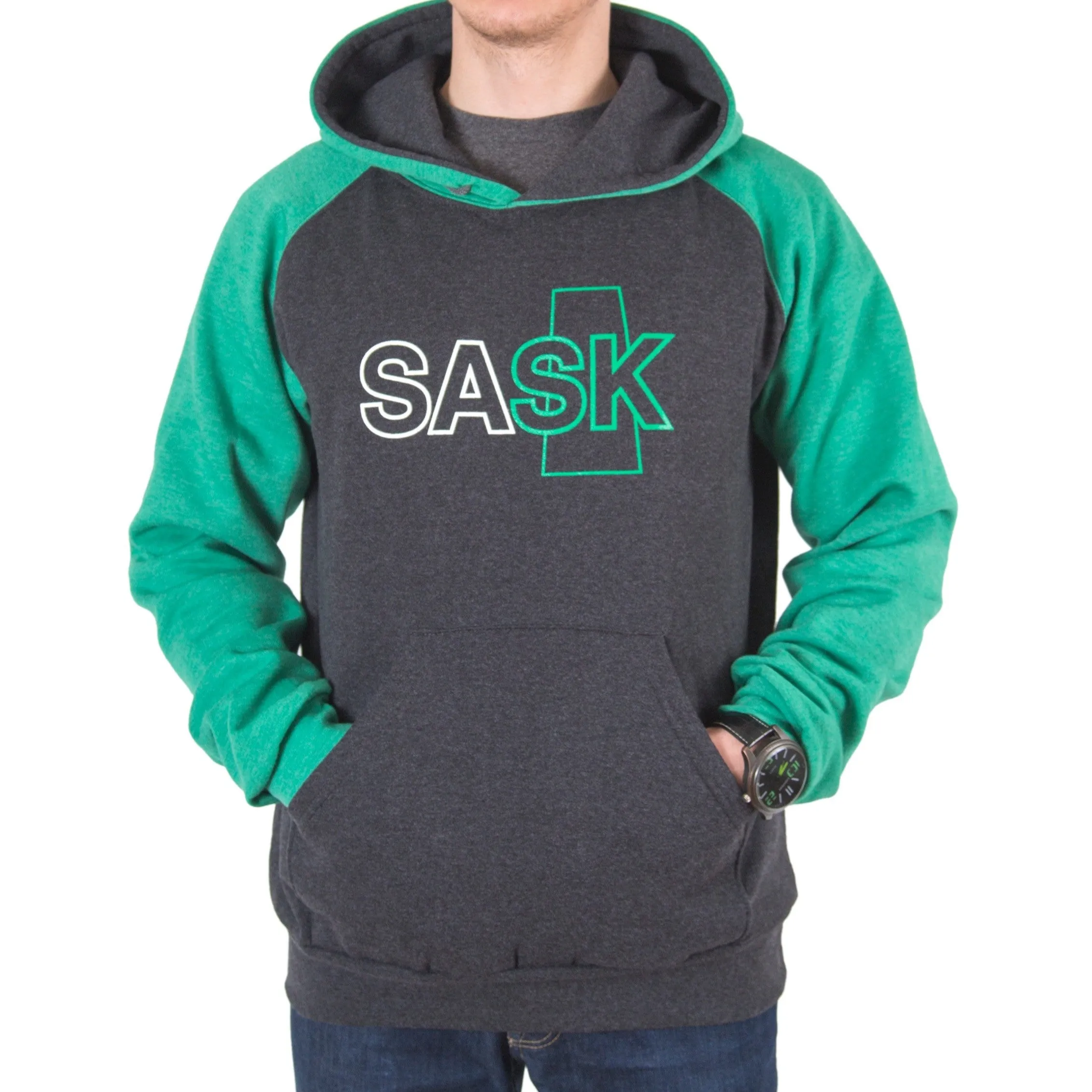 Green and Grey SASK Bunny Hug