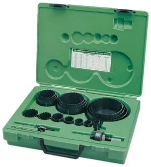 Greenlee 890 Industrial Maintenance Bi-Metal Hole Saw Kit for 3/4-Inch Through 4-3/4-Inch Conduit Size