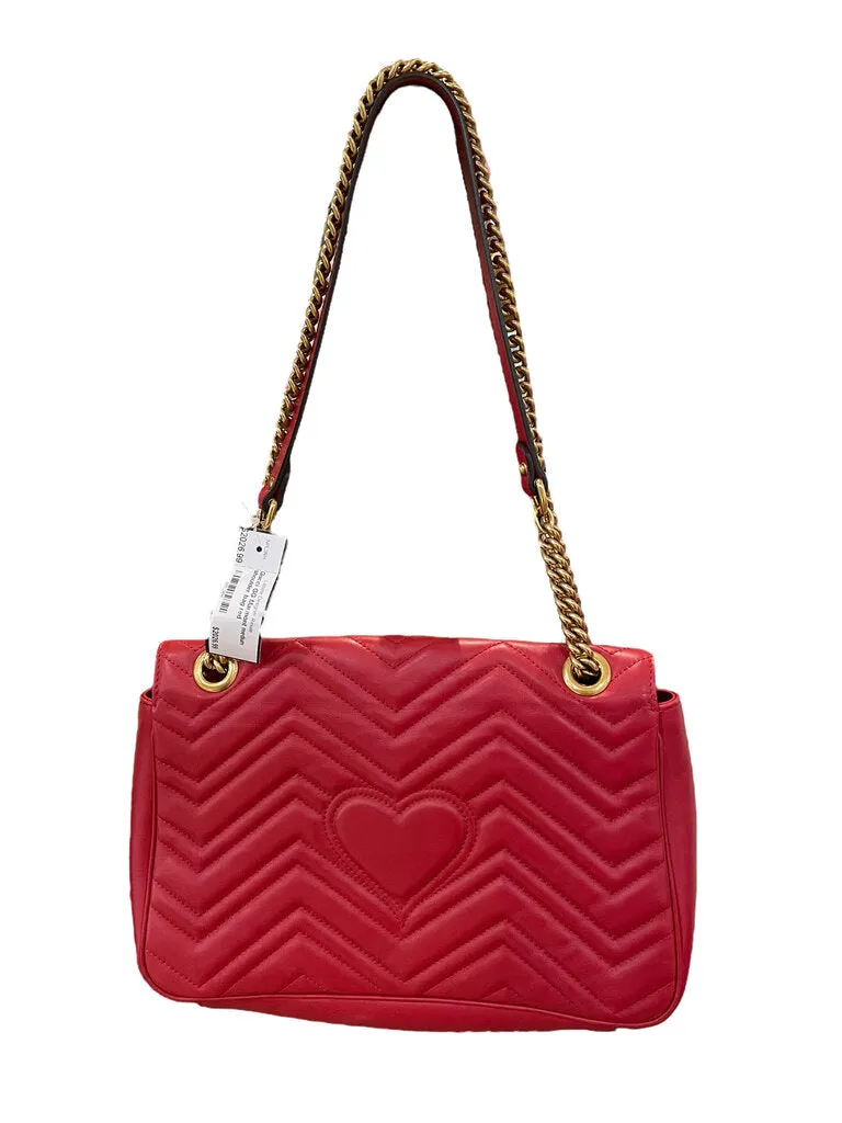 Gucci GG Marmont medium shoulder bag Like new condition red