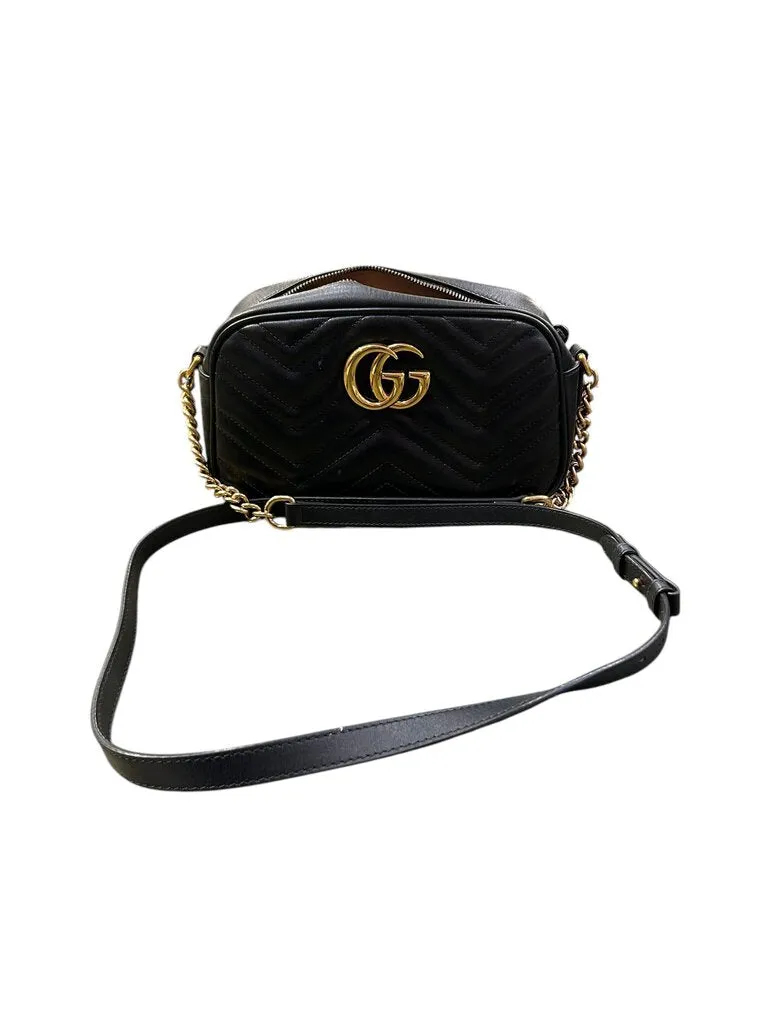 Gucci GG Marmont small shoulder bag black