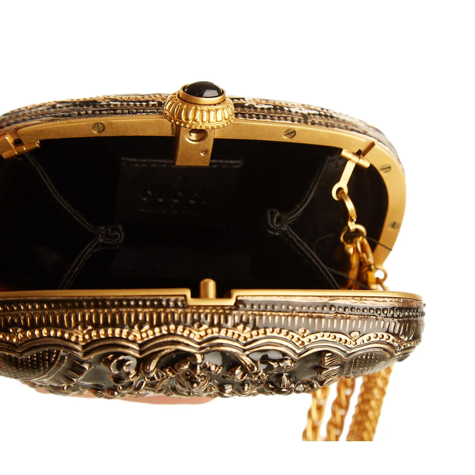 Gucci Gold Micro Enamel Wristlet