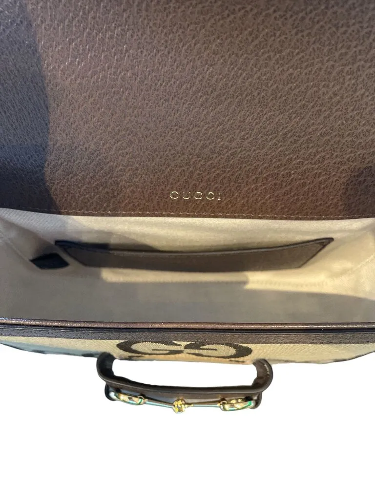 Gucci Gucci Horsebit1955 cross body bag NIB tan brown