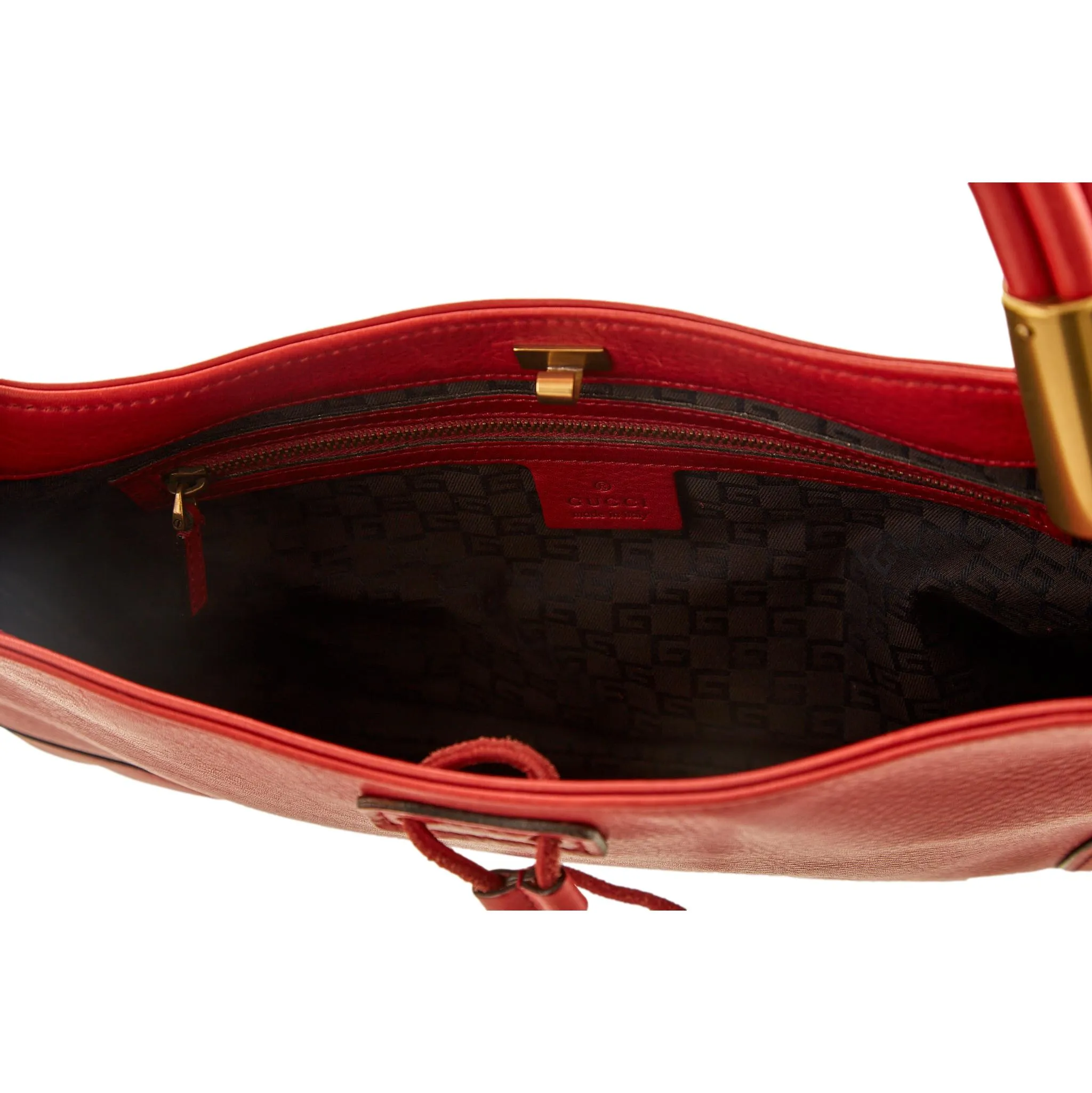 Gucci Red Braided Shoulder Bag