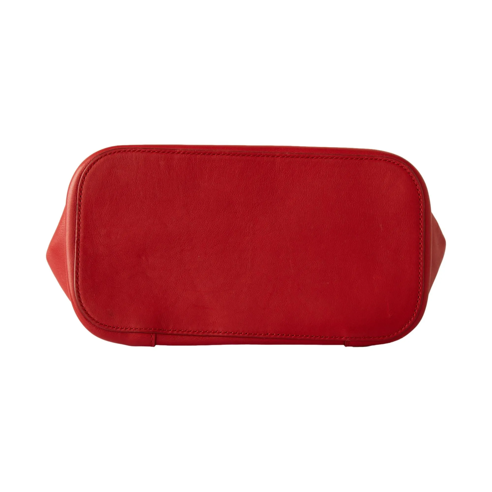 Gucci Red Leather Ring Handle Bag