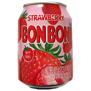 Haitai Strawberry Bonbon Can 238ml ~ Haitai 草莓果汁饮料 238ml