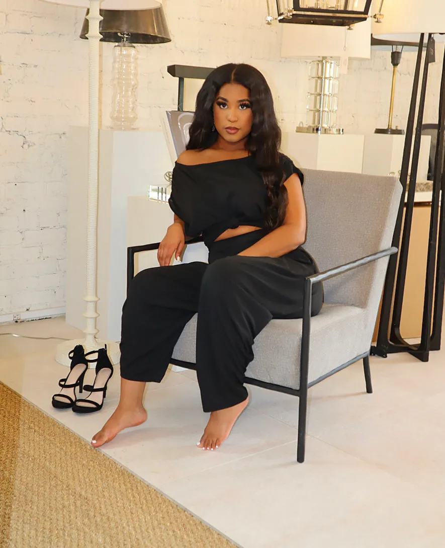 Harem Girl Pant Set BLACK