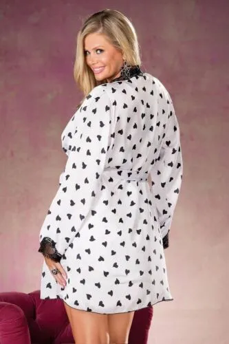 Heart Print  Kimono