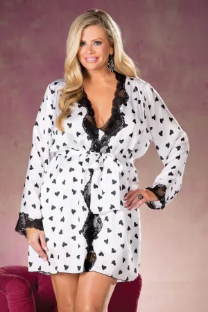 Heart Print  Kimono