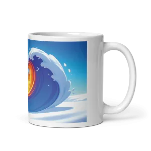 Heart Wave White Glossy Mug