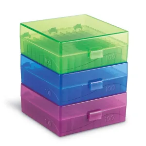 Heathrow Scientific 120204 100-Well Microtube Storage Box, Orange