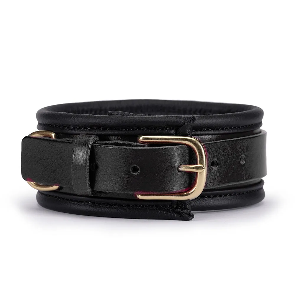 Heavy Duty Padded Leather Collar & Cuffs [SET]