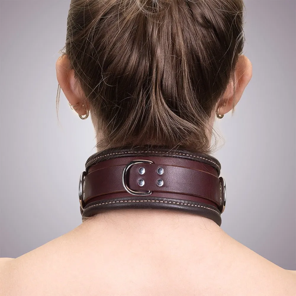 Heavy Duty Padded Leather Collar & Cuffs [SET]