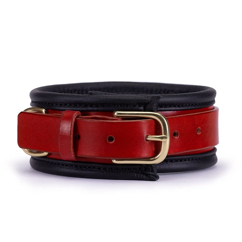 Heavy Duty Padded Leather Collar & Cuffs [SET]