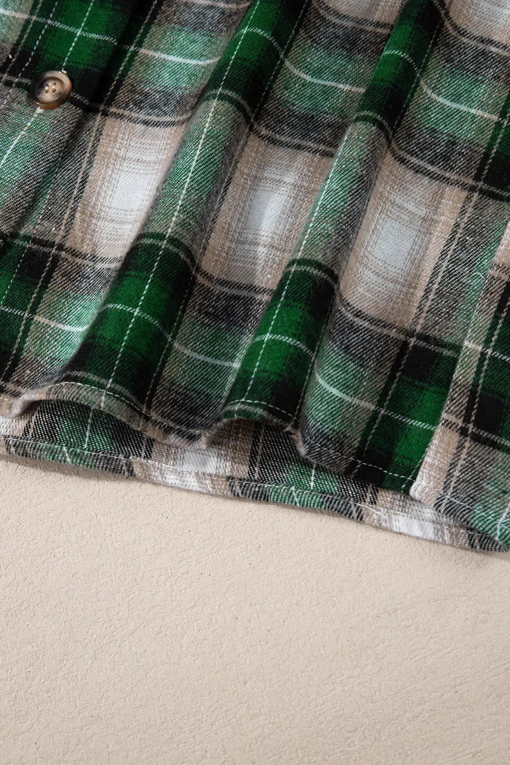 Heidi Drawstring Pocketed Plaid Hooded Jacket