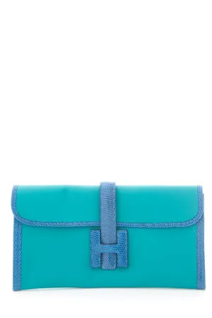 Hermès Blue Exotic Jige Handbag