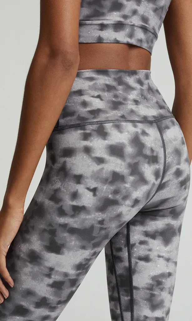 High Rise Legging - Concrete Leaf