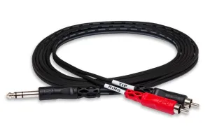 Hosa TRS-202 Insert Cable 1/4 in TRS to Dual RCA