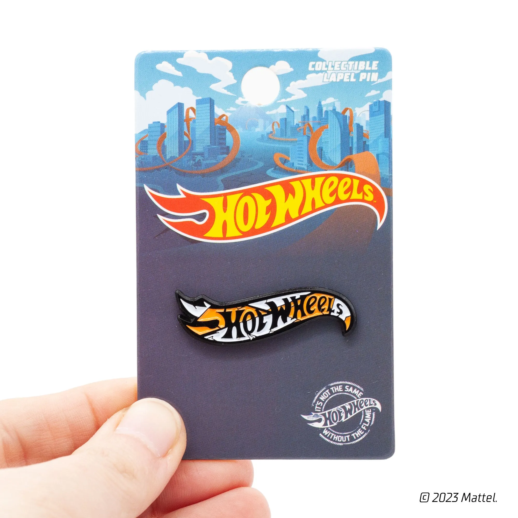 Hot Wheels™ Logo Pin, Orange and Black