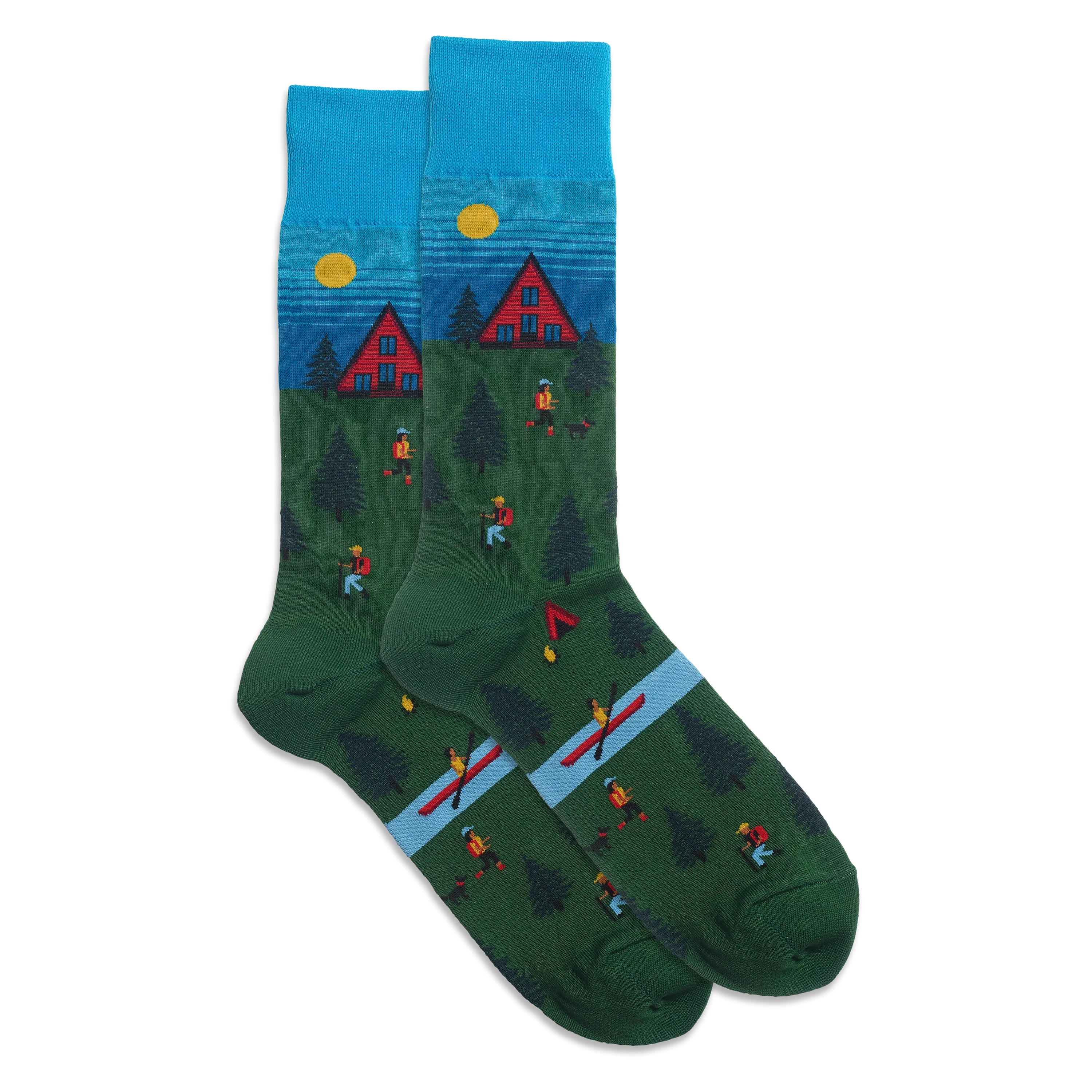 HOTSOX Men's Cabin Scene Crew Sock