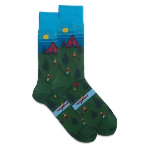 HOTSOX Men's Cabin Scene Crew Sock