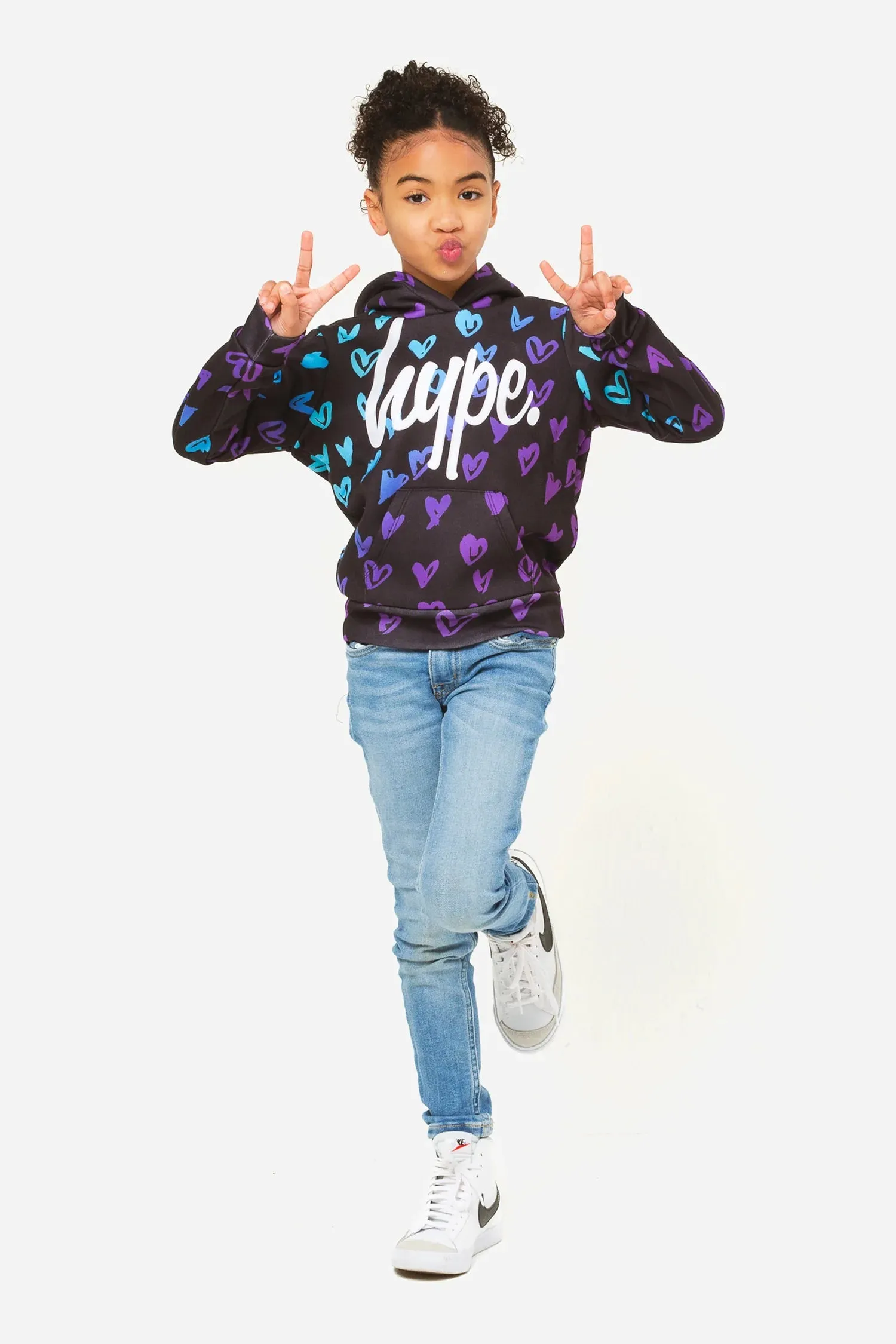 Hype Scribble Heart Hoodie Zumh-526