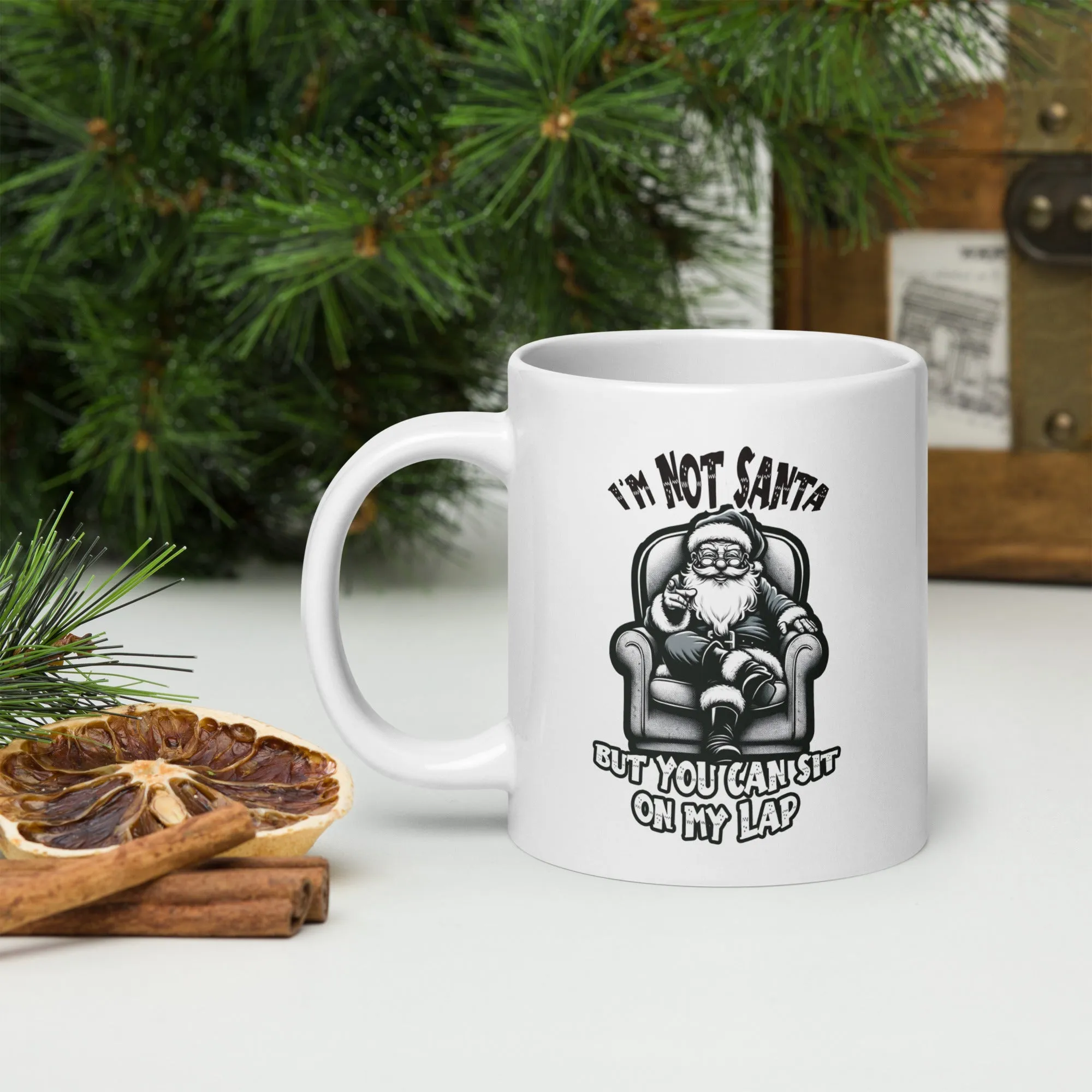 I'm Not Santa White glossy mug
