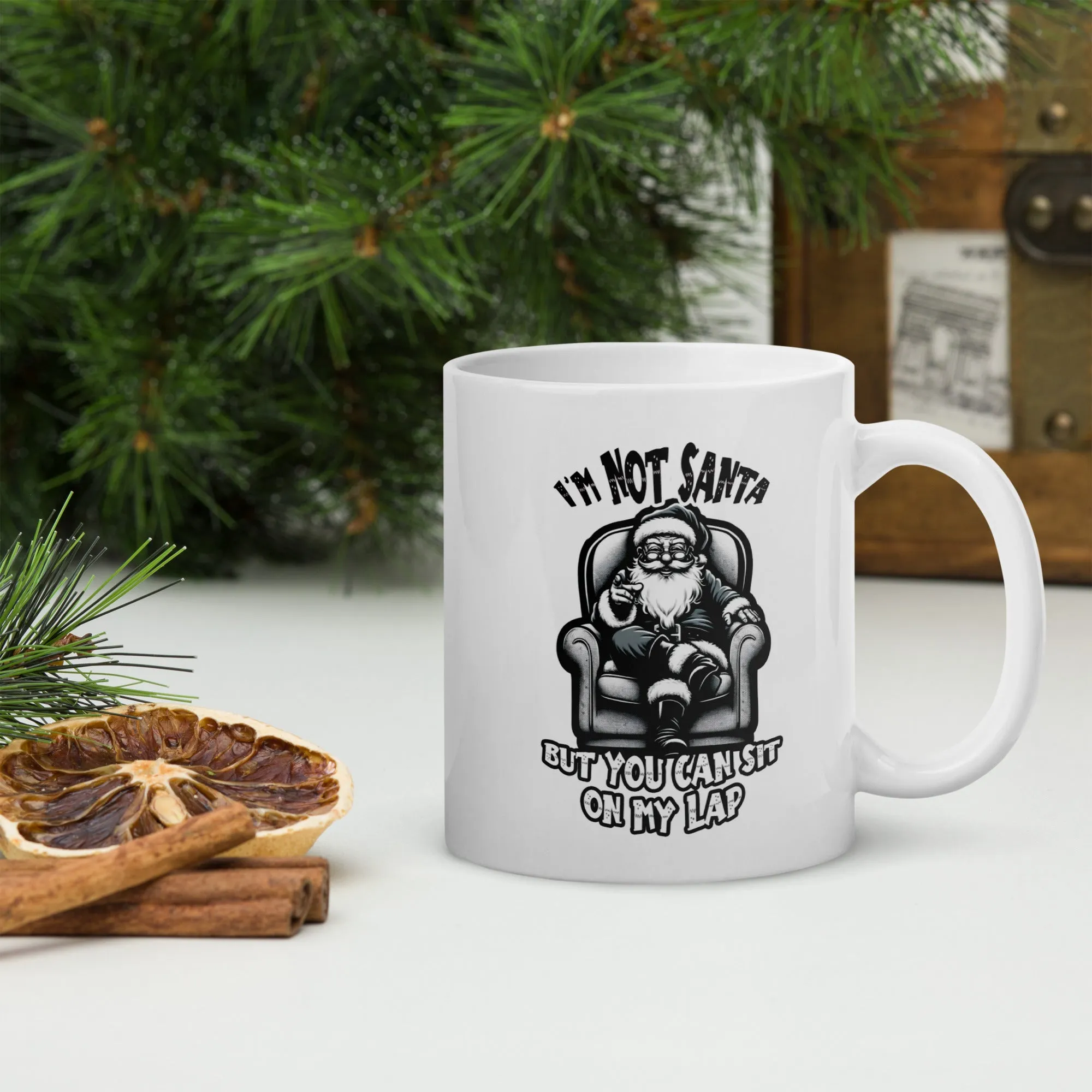 I'm Not Santa White glossy mug