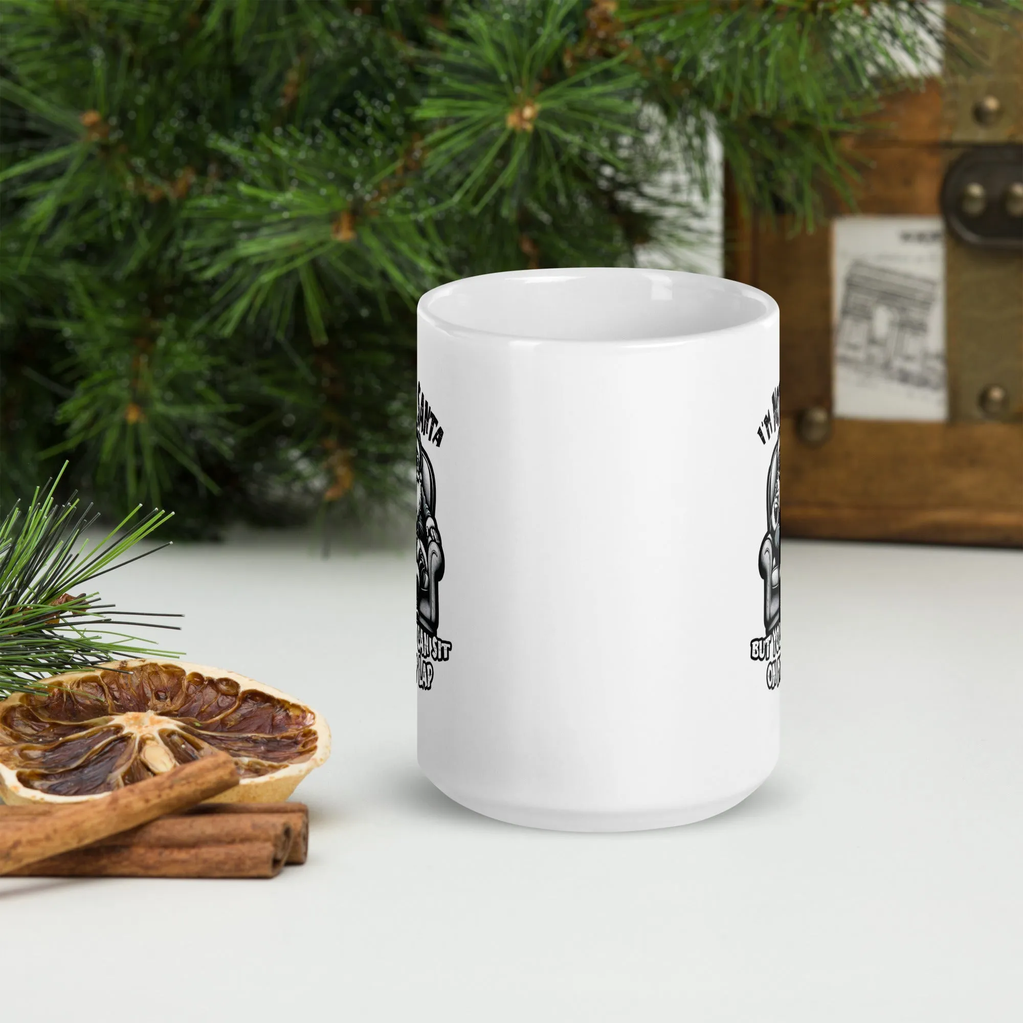 I'm Not Santa White glossy mug