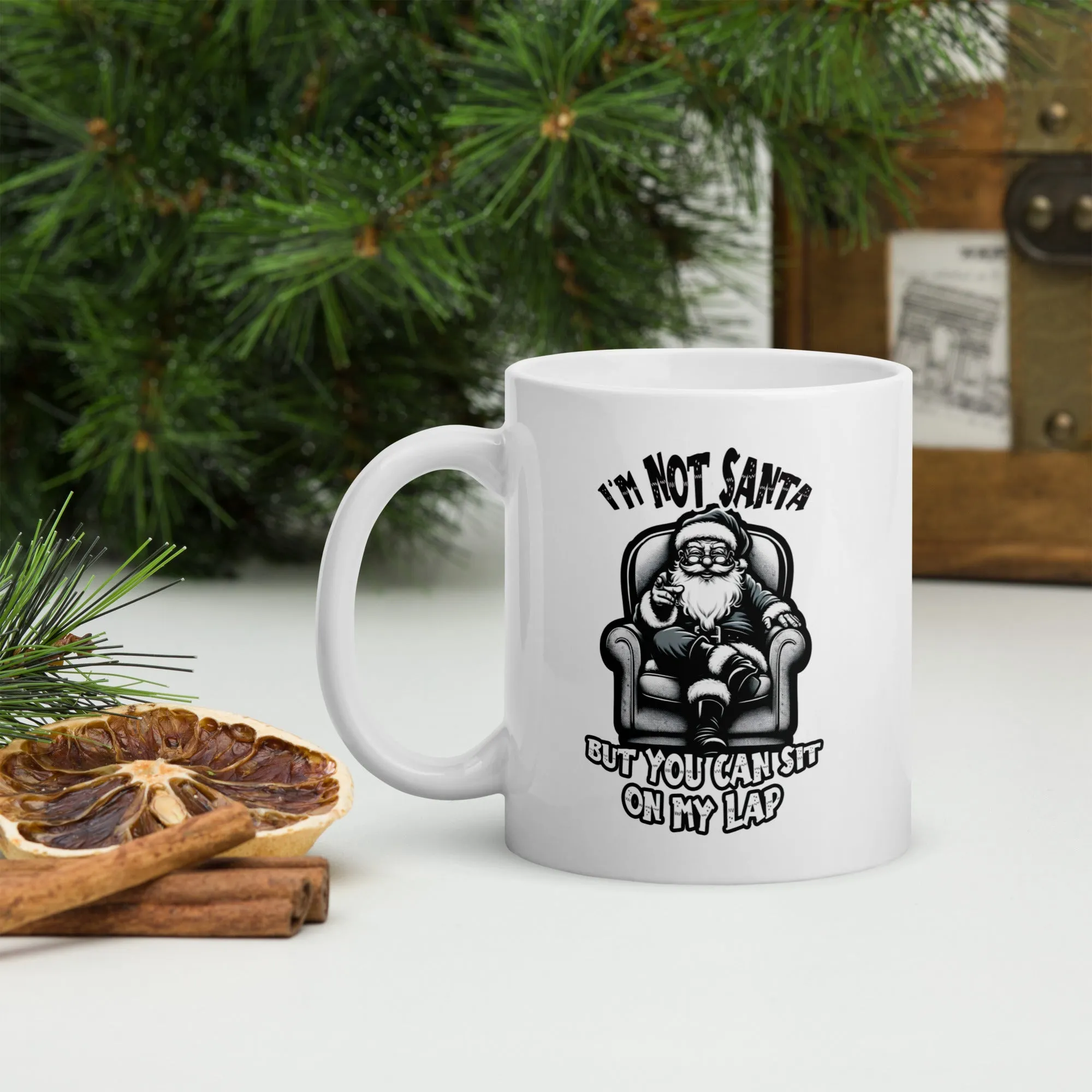 I'm Not Santa White glossy mug