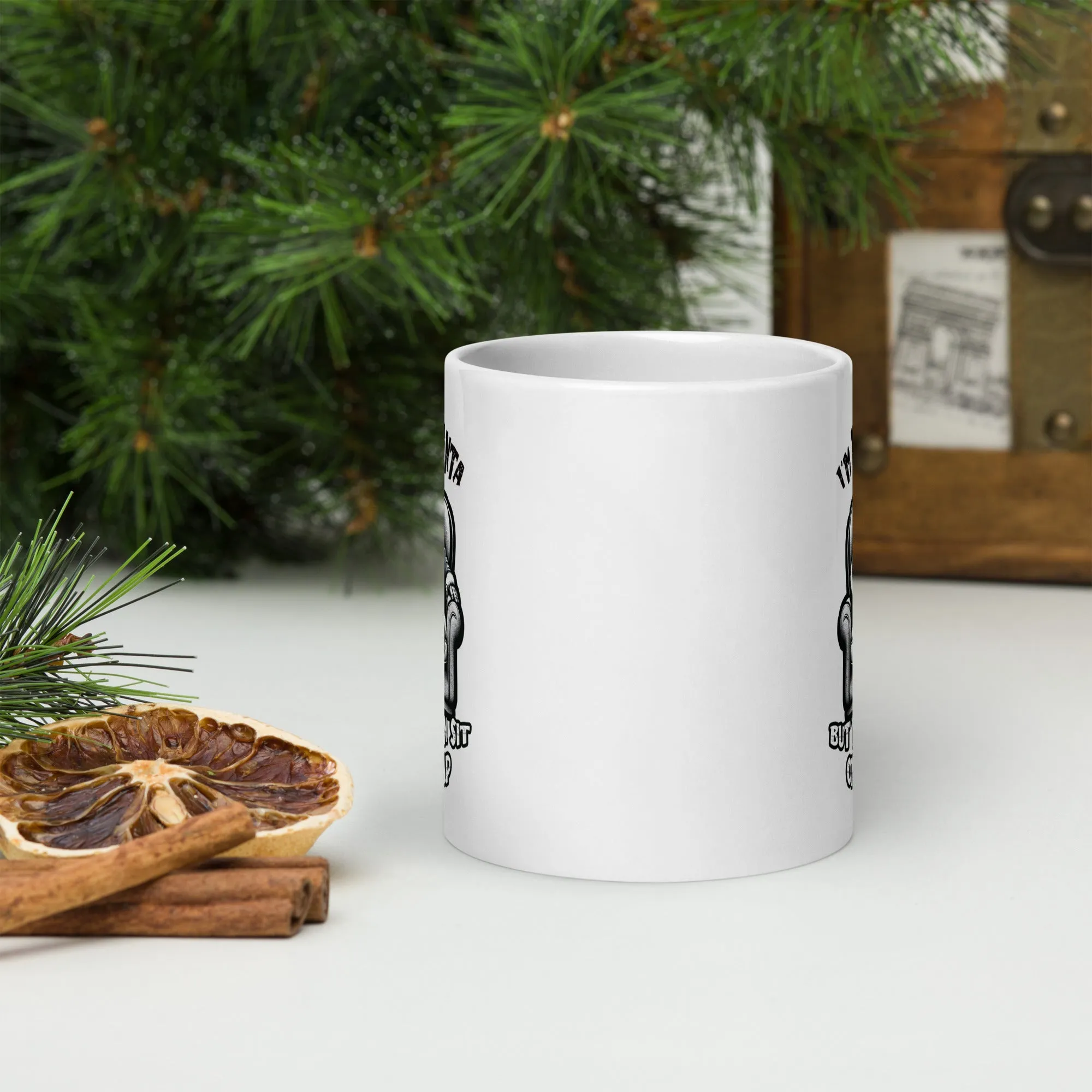 I'm Not Santa White glossy mug